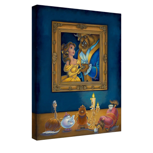 Tale as Old as Time - Belle and the Beast limited edition canvas print by Denyse Klette